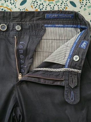 Pantalone uomo lungo cotone avio