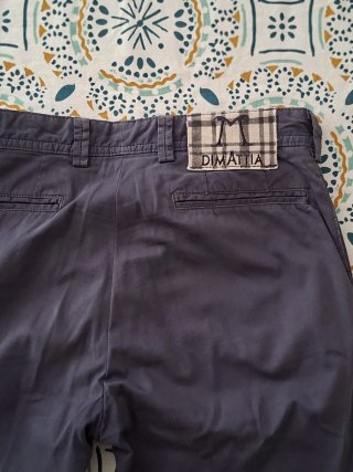 Pantalone uomo lungo cotone avio