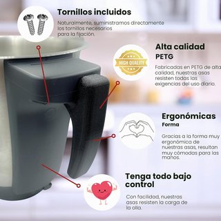 Maniglie di montaggio fisso per Monsieur Cuisine