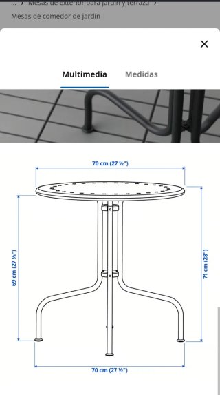 Mesa redonda Ikea