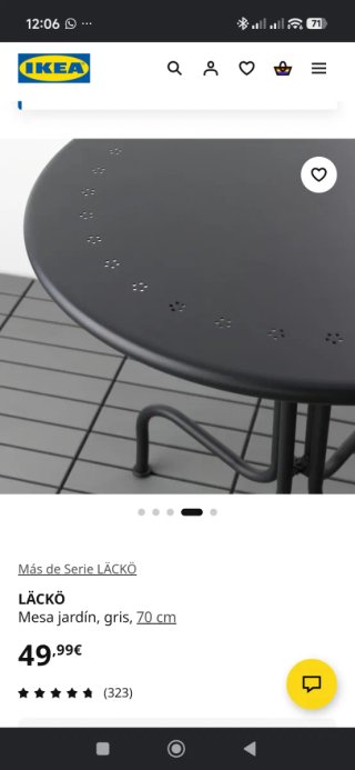Mesa redonda Ikea
