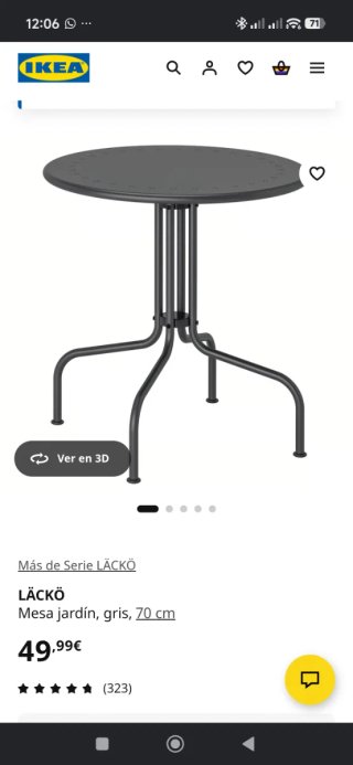 Mesa redonda Ikea