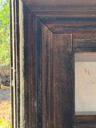 Ventana rústica madera noble