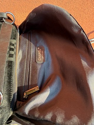 Borsa Chanel Vera Pelle e Velluto Nera
