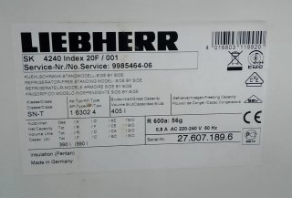 Nevera Liebherr Blanca