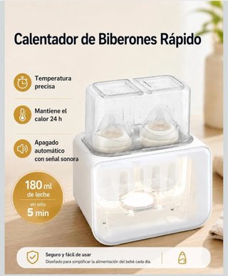 Grownsy Calienta Biberones Doble Bebé