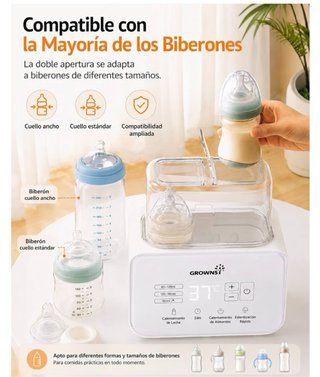 Grownsy Calienta Biberones Doble Bebé