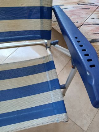 Silla de playa 4 posiciones reparada