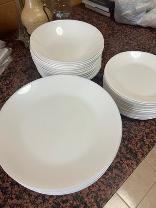 Vajilla 16 piezas porcelana blanca