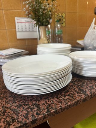 Vajilla 16 piezas porcelana blanca