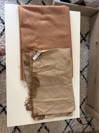 2 Mantas Zara Beige/Marrón