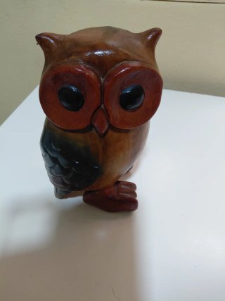 Figura de oso de madera maciza