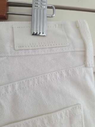 Falda mini vaquera blanca Mango