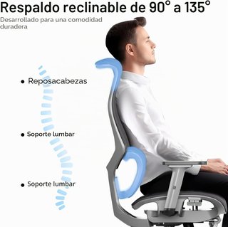 Silla Oficina Ergonómica Reposapiés