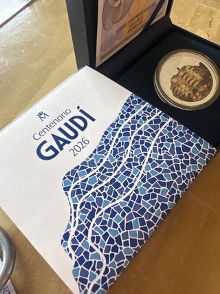 Moneda Plata 10 Euro Casa Milá Gaudí