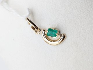 Colgante Oro 18k Esmeralda Rectangular