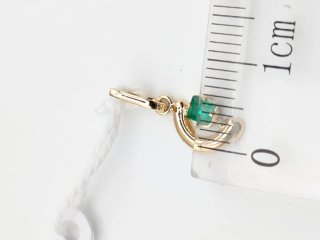 Colgante Oro 18k Esmeralda Rectangular