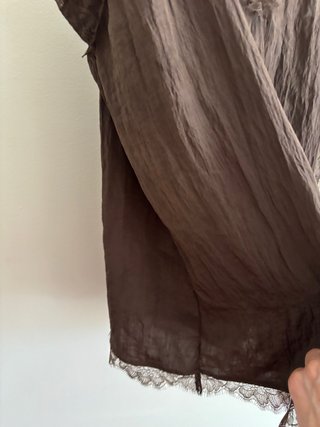 Top lencero Zara marrón