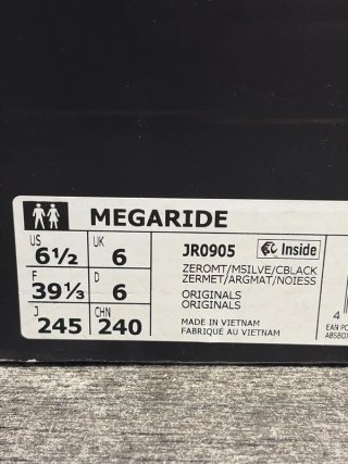 Adidas Megaride Talla 39 1/3 Zero Metal