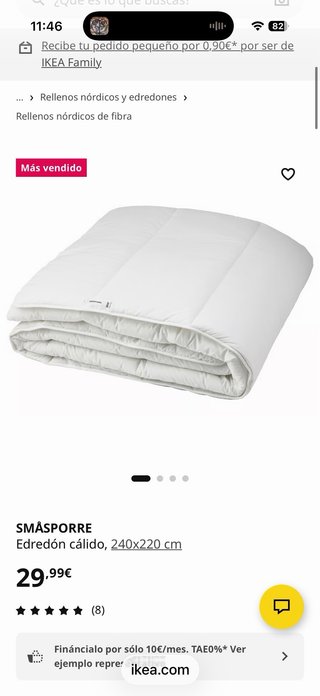 Edredón IKEA blanco