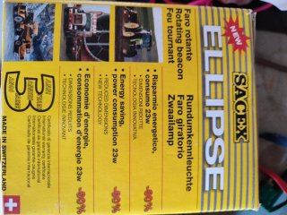 Faro Rotativo SACEX ELLIPSE 12V sin estrenar (2x40