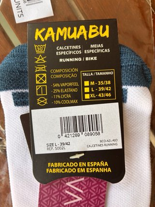 Calcetines Kamuabu Running/Bici Talla 39/42