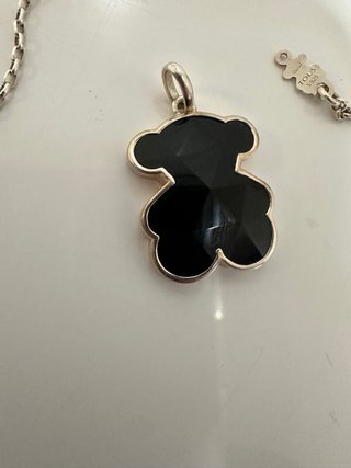 Collar Tous Oso Negro Plata