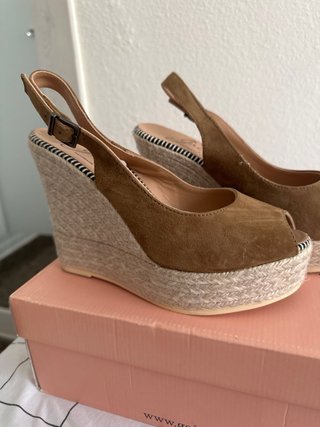 Cuñas Gaimo Piel Beige/Marrón