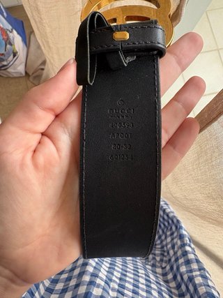 Cintura Gucci GG Nero Dorato