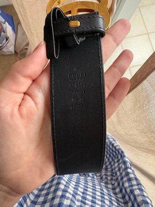 Cintura Gucci GG Nero Dorato