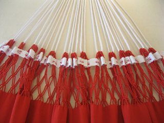 Hamaca Doble Roja Algodón sin flecos NUEVA