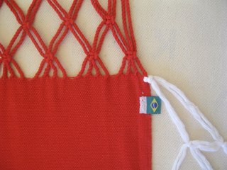 Hamaca Doble Roja Algodón sin flecos NUEVA
