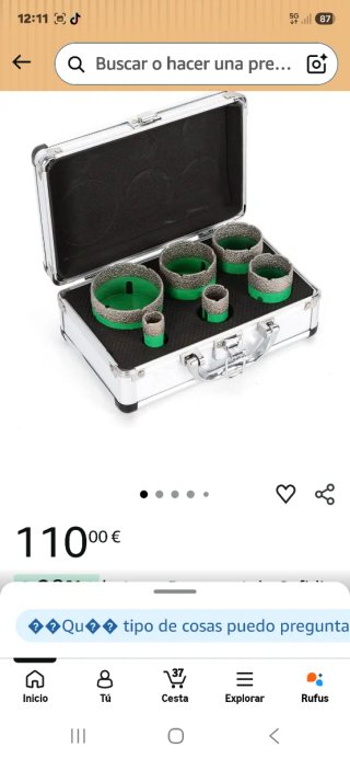 Juego brocas diamante para taladro