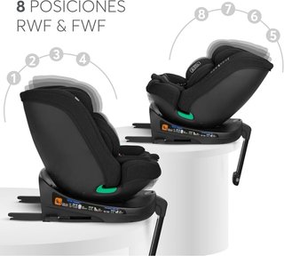 Silla Coche KikkaBoo i-SIZE ISOFIX 40-150cm negro