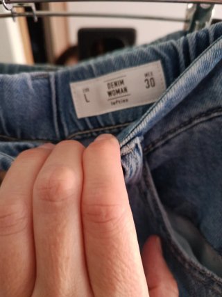 Falda vaquera larga talla L