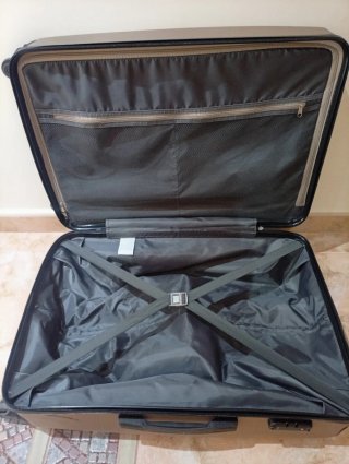 Maleta de viaje grande beigew 70x36x26