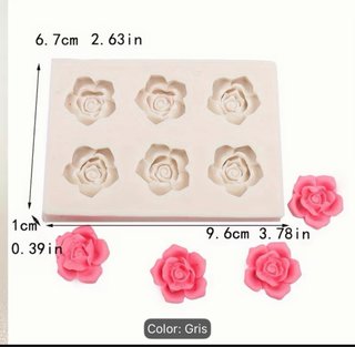 Molde Silicona Flores Rosas