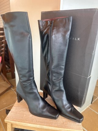 Botas altas piel tacón mujer