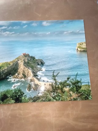 Lámina aluminio San Juan  de Gaztelugatxe.  Imán o
