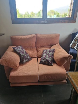 Sofá de 2 plazas naranja