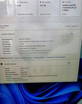 PC All-in-One Windows 11 i7 32GB RAM 128GB SSD