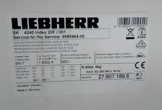 Nevera Liebherr blanca