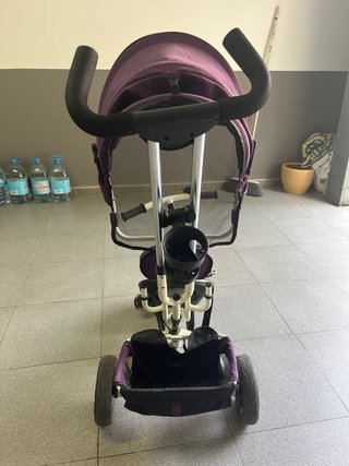 Triciclo infantil con toldo y cesta