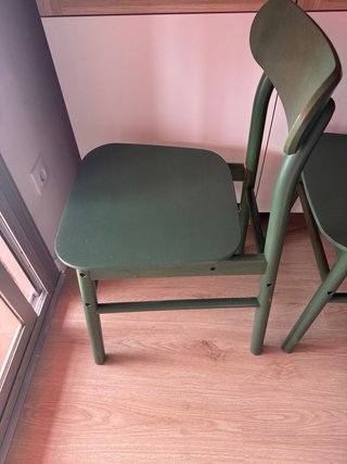 Sillas IKEA Madera Verdes (2 unidades)