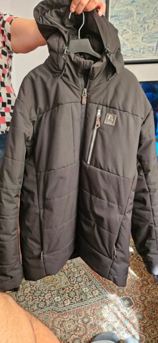 Chaqueta Boriken Hombre Negra Acolchada