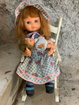 Muñeca vintage con bebé