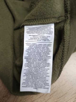 Sudadera Nike Cremallera Verde Oliva