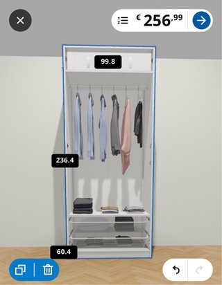 Armario IKEA PAX Blanco 100x60x236cm