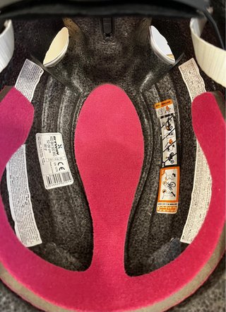 Casco infantil BTWIN blanco y rosa
