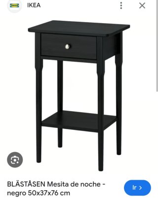 Mesita de noche IKEA BLÅSTÅSEN negra